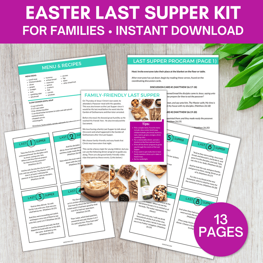 Easter Last Supper Kit (Menu, Recipes & Discussion Cards)