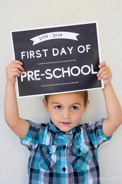First Day & Last Day of School Signs  (17 grades Pre-K to Grad School)