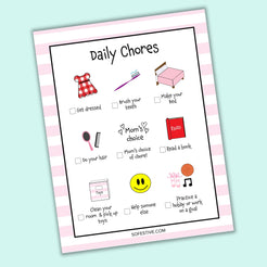 Kids Daily Chore Charts- Boy & Girl Version – So Festive!